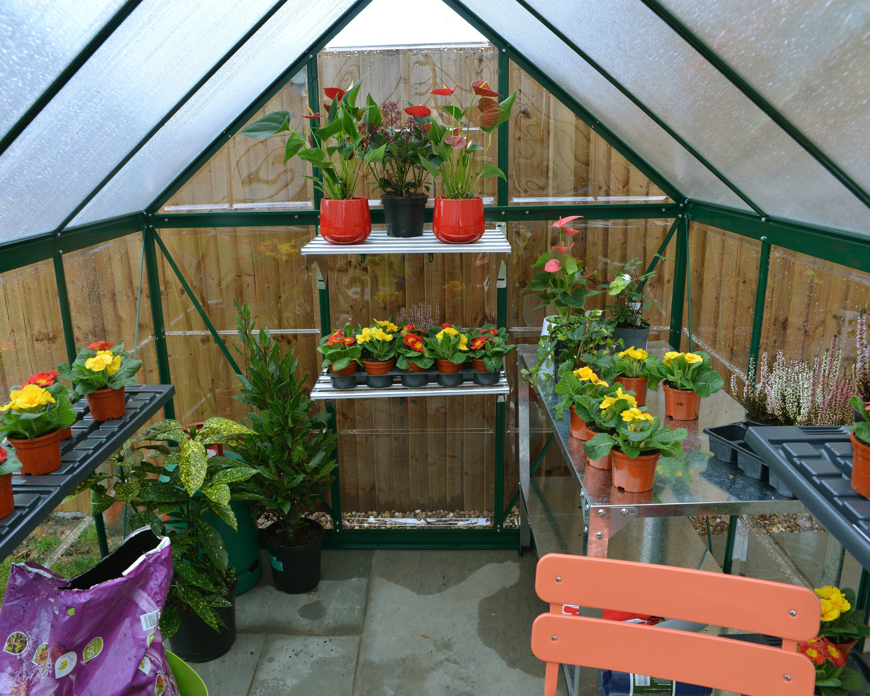 Canopia Hybrid 6' x 10' Greenhouse - Silver/Green/Gray