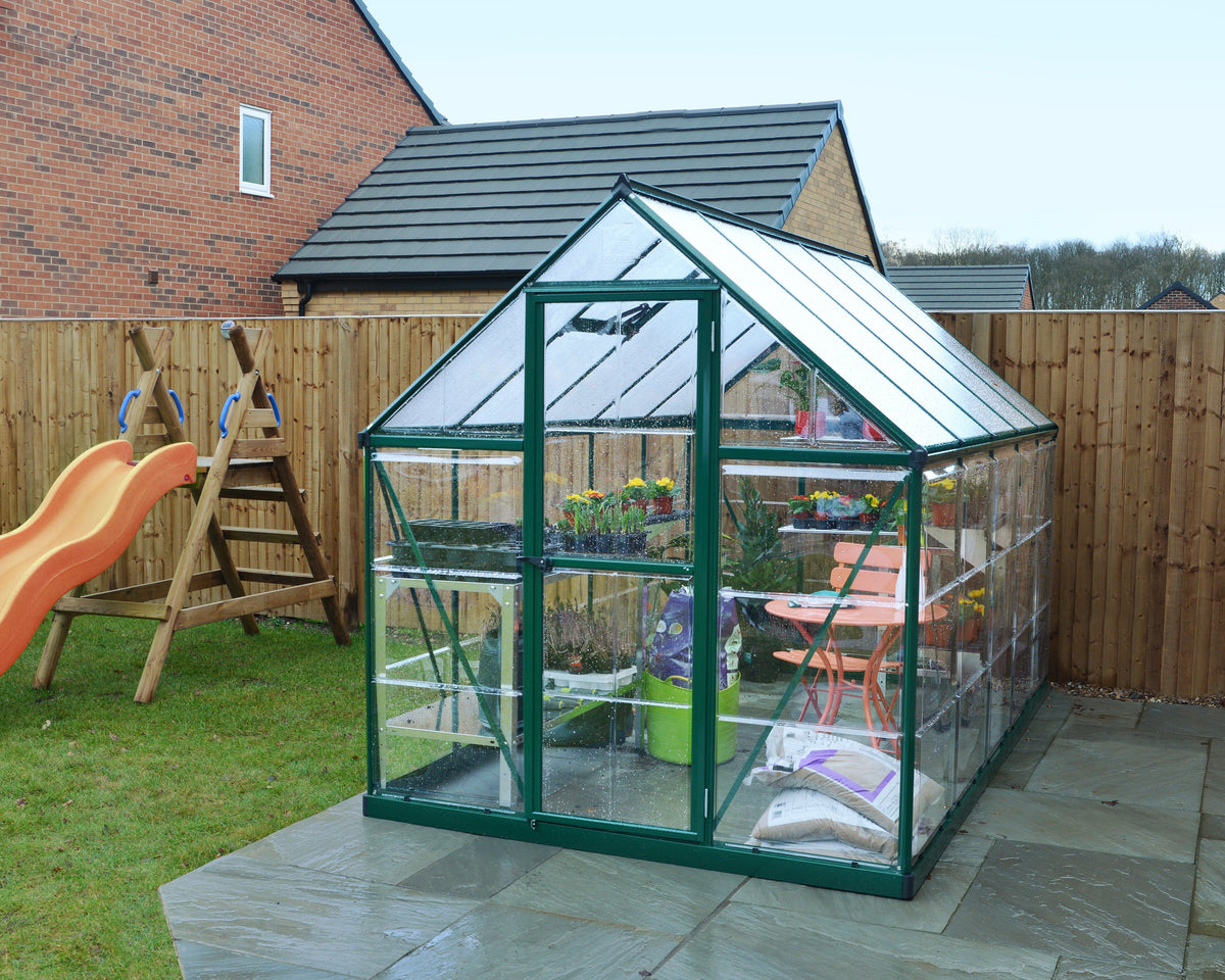 Canopia Hybrid 6' x 10' Greenhouse - Silver/Green/Gray
