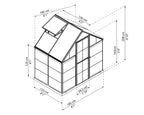 Canopia Hybrid 6' x 4' Greenhouse - Silver/Green/Gray