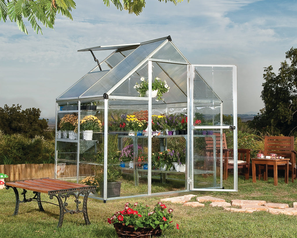 Canopia Hybrid 6' x 4' Greenhouse - Silver/Green/Gray