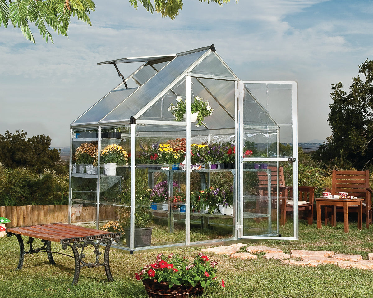 Canopia Hybrid 6' x 4' Greenhouse - Silver/Green/Gray