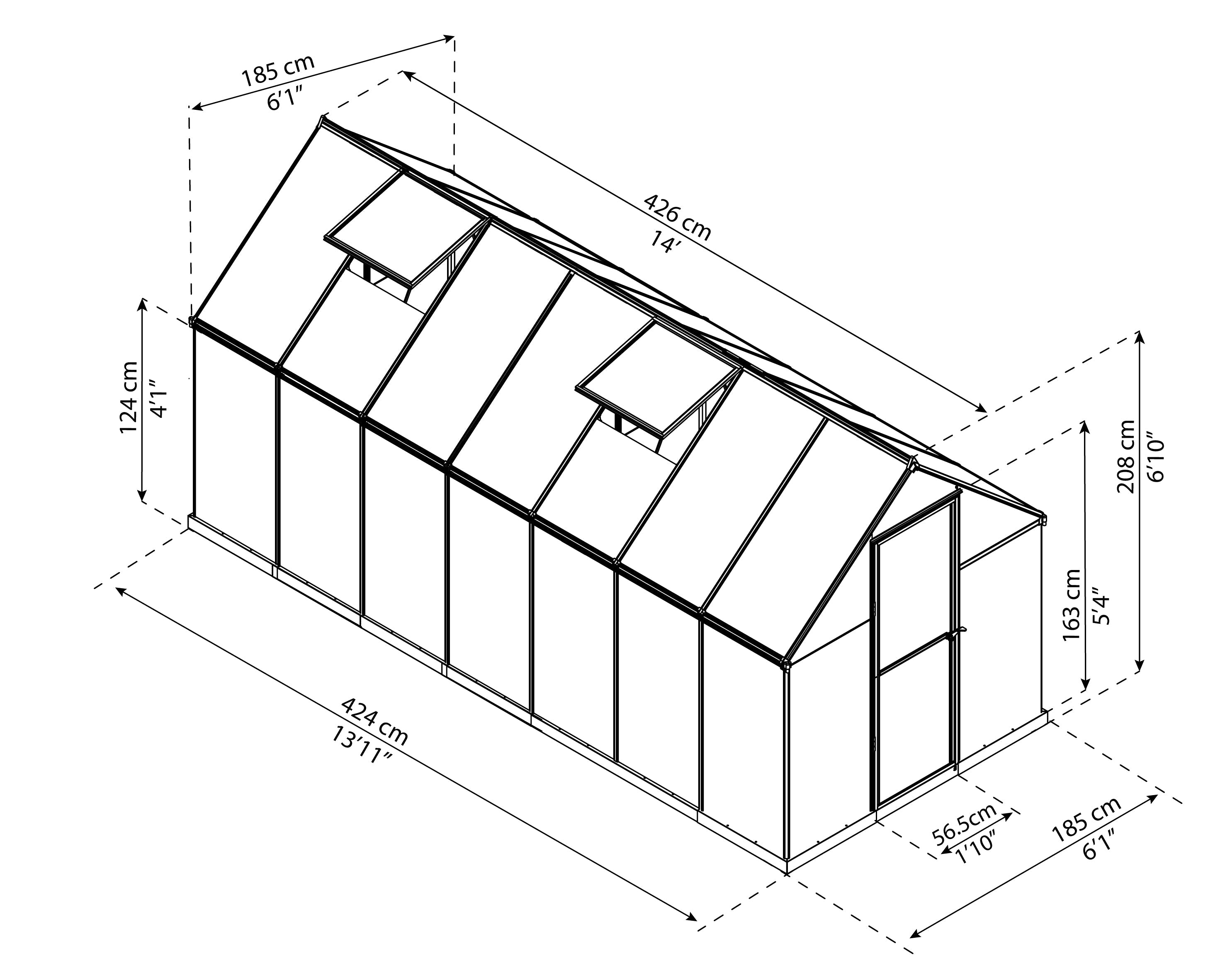 Canopia Mythos 6' x 14' Greenhouse - Silver