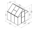 Canopia Mythos 6' x 6' Greenhouse - Silver/Green