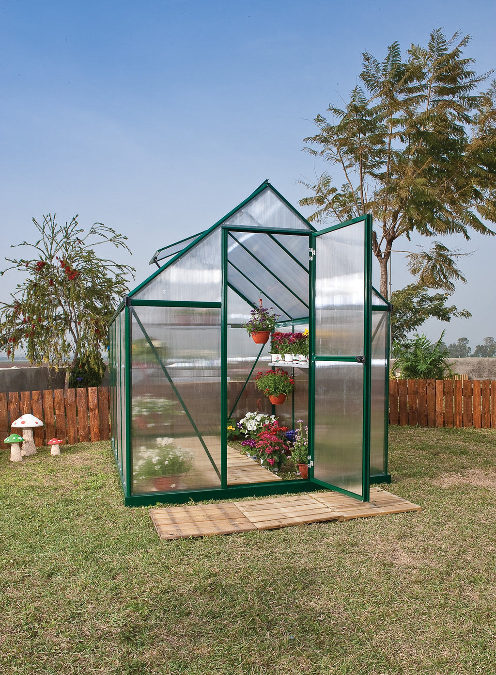 Canopia Mythos 6' x 8' Greenhouse - Silver/Green/Gray