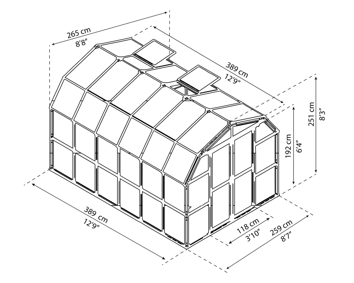 Canopia Prestige 8' Greenhouse - Clear