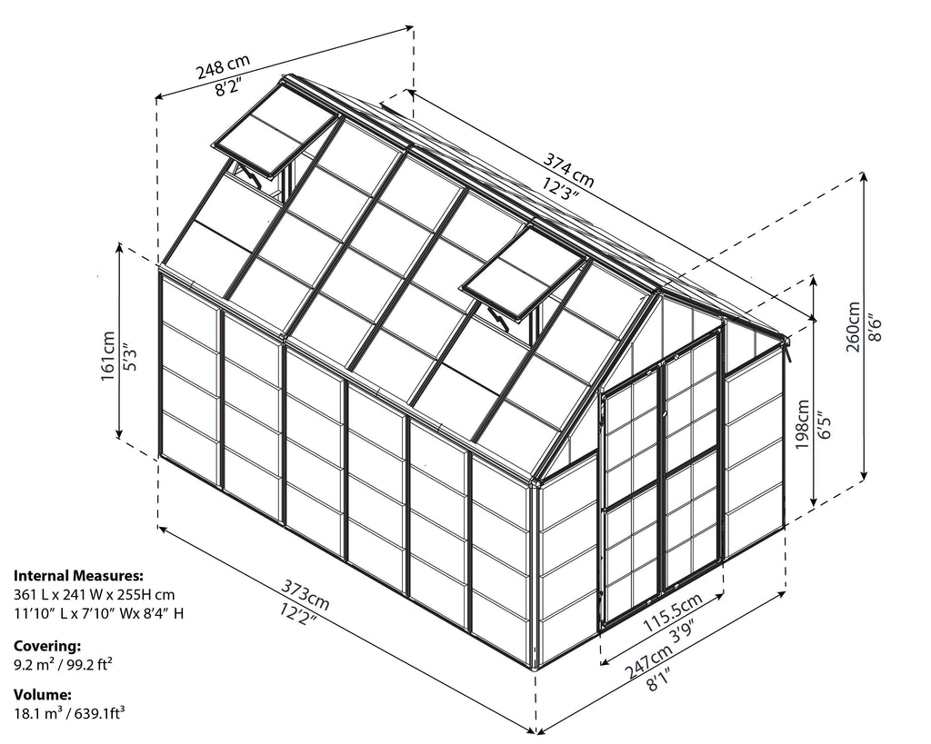 Canopia Snap & Grow 8' Greenhouse - Silver