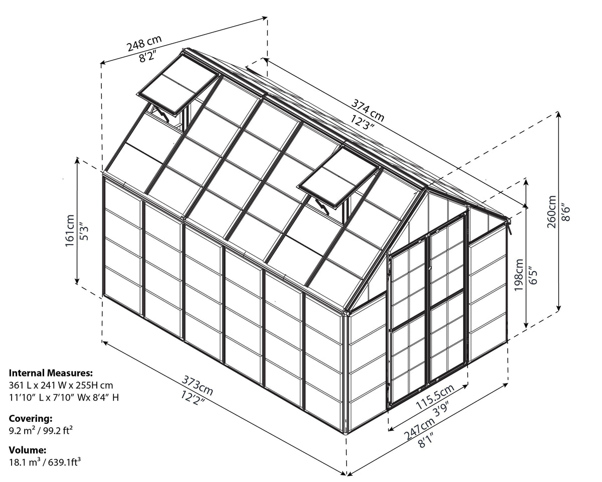 Canopia Snap & Grow 8' Greenhouse - Silver