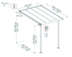 Canopia Sierra 8' x 8' Patio/Door Cover - White