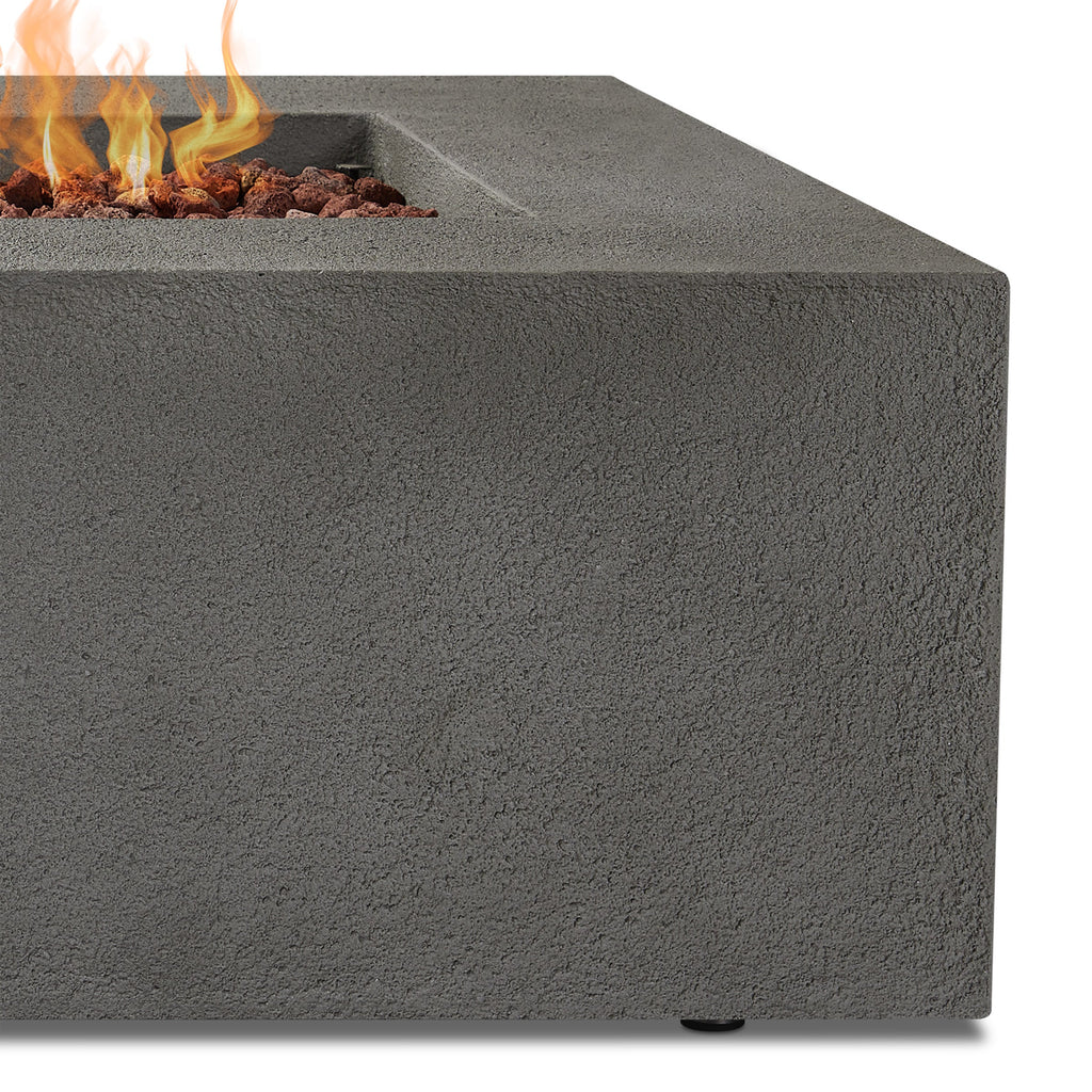 Real Flame Baltic Rectangle Fire Pit Table Propane/Natural Gas