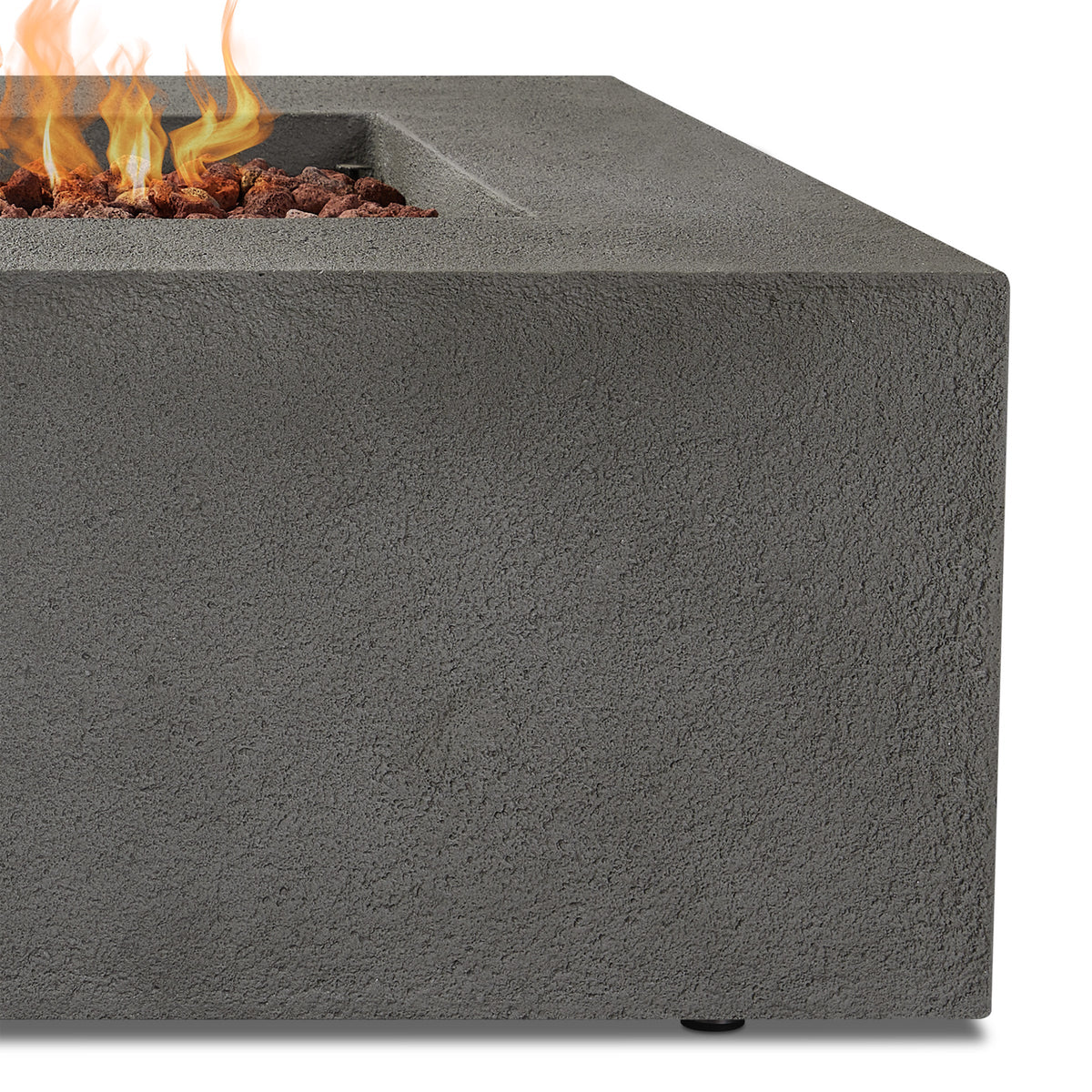 Real Flame Baltic Rectangle Fire Pit Table Propane/Natural Gas