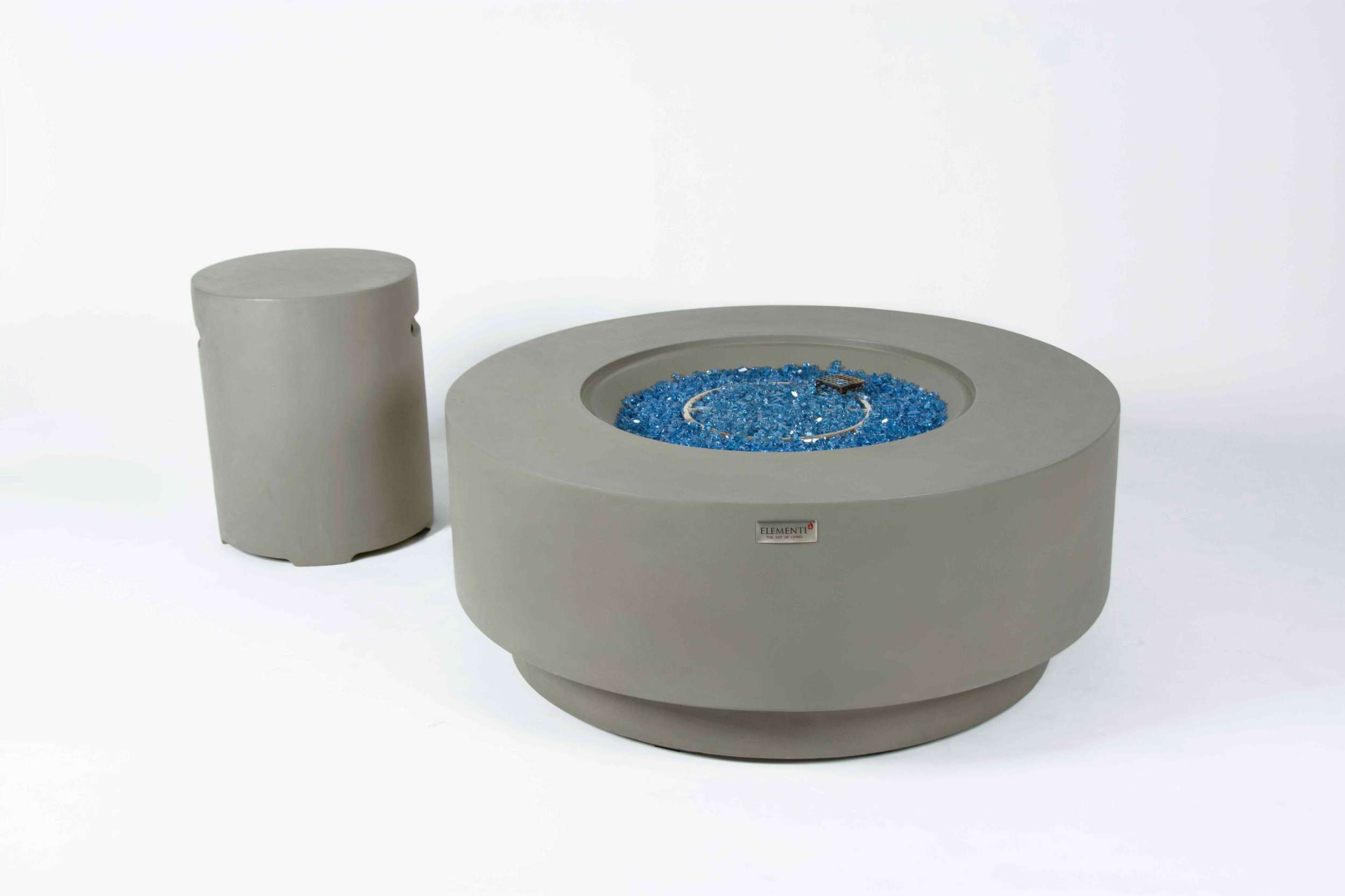 Elementi Plus Colosseo Round Concrete Fire Pit Table