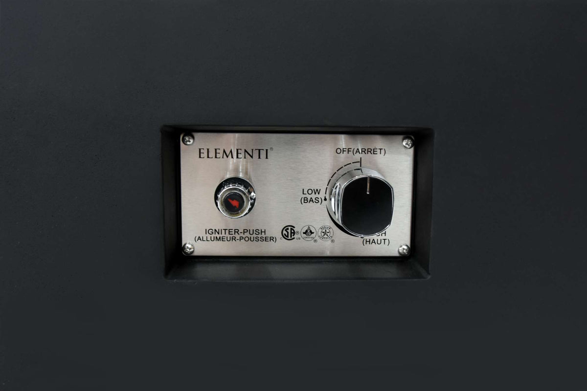 Elementi Plus Copenhagen Marble Porcelain Fire Table