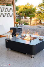 Elementi Plus Copenhagen Marble Porcelain Fire Table
