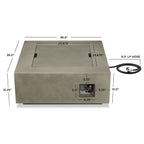 Real Flame Aegean Square Propane or Natural Gas Fire Pit Table