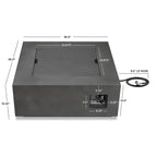 Real Flame Aegean Square Propane or Natural Gas Fire Pit Table
