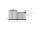 NewAge Outdoor Kitchen 2-Piece Cabinet Set with Sink, Bar and Grill Cabinet - Multiple Sizes