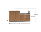NewAge Outdoor Kitchen 2-Piece Cabinet Set with Sink, Bar and Grill Cabinet - Multiple Sizes