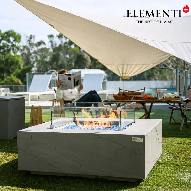 Elementi Plus Capertee Square Concrete Fire Pit Table