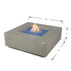 Elementi Plus Capertee Square Concrete Fire Pit Table