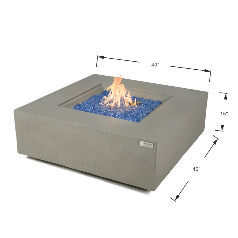 Elementi Plus Capertee Square Concrete Fire Pit Table
