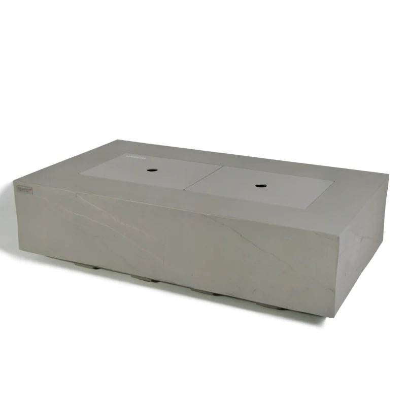 Elementi Plus Meteora Rectangular Concrete Fire Pit Table