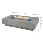 Elementi Plus Riviera Rectangular Concrete Fire Pit