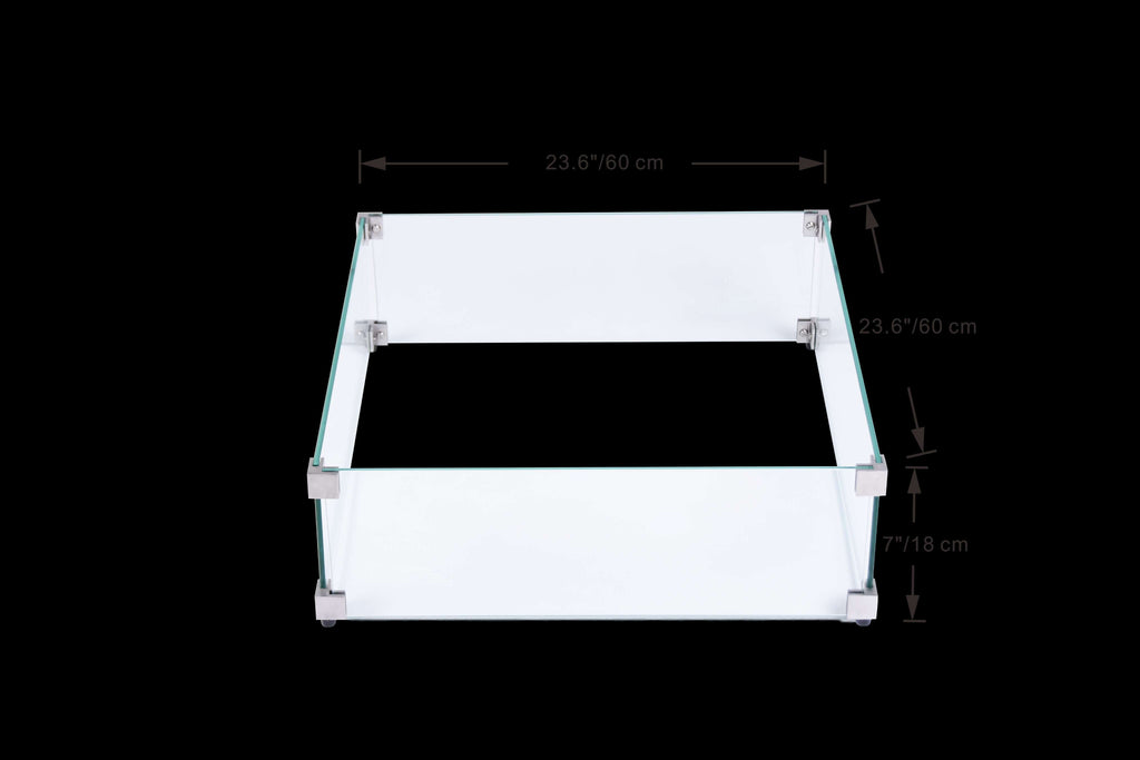 Elementi Plus Cannes Rectangular Concrete Fire Pit Table