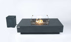 Elementi Plus Cannes Rectangular Concrete Fire Pit Table