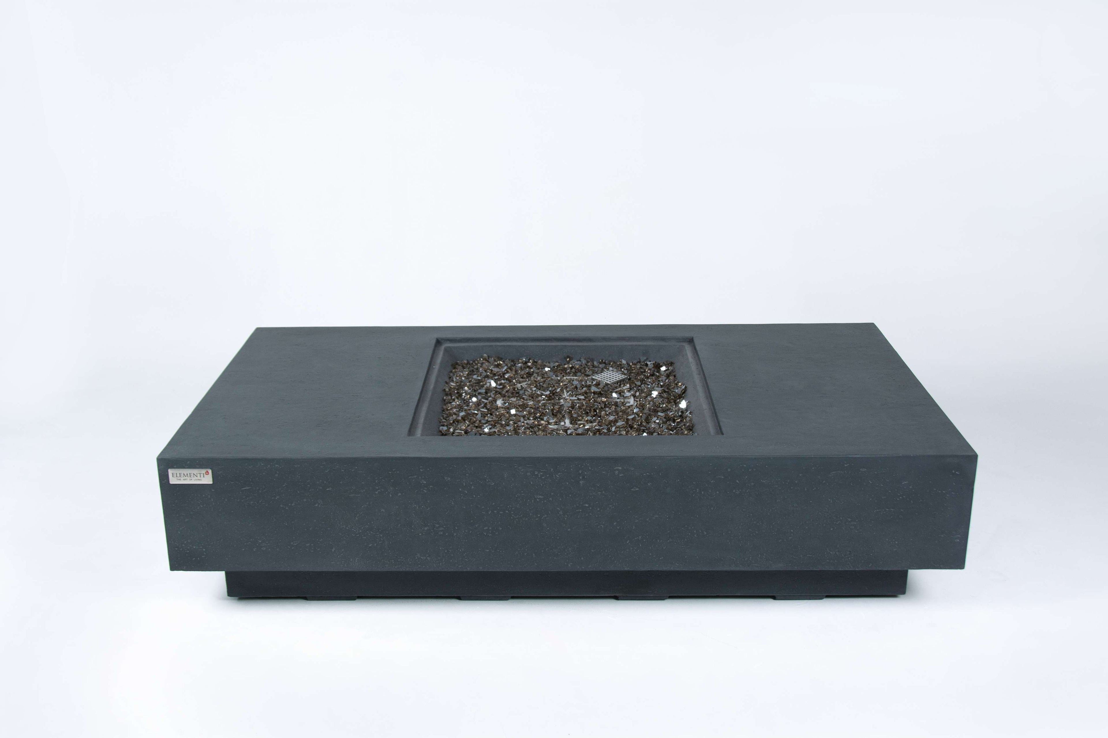 Elementi Plus Cannes Rectangular Concrete Fire Pit Table