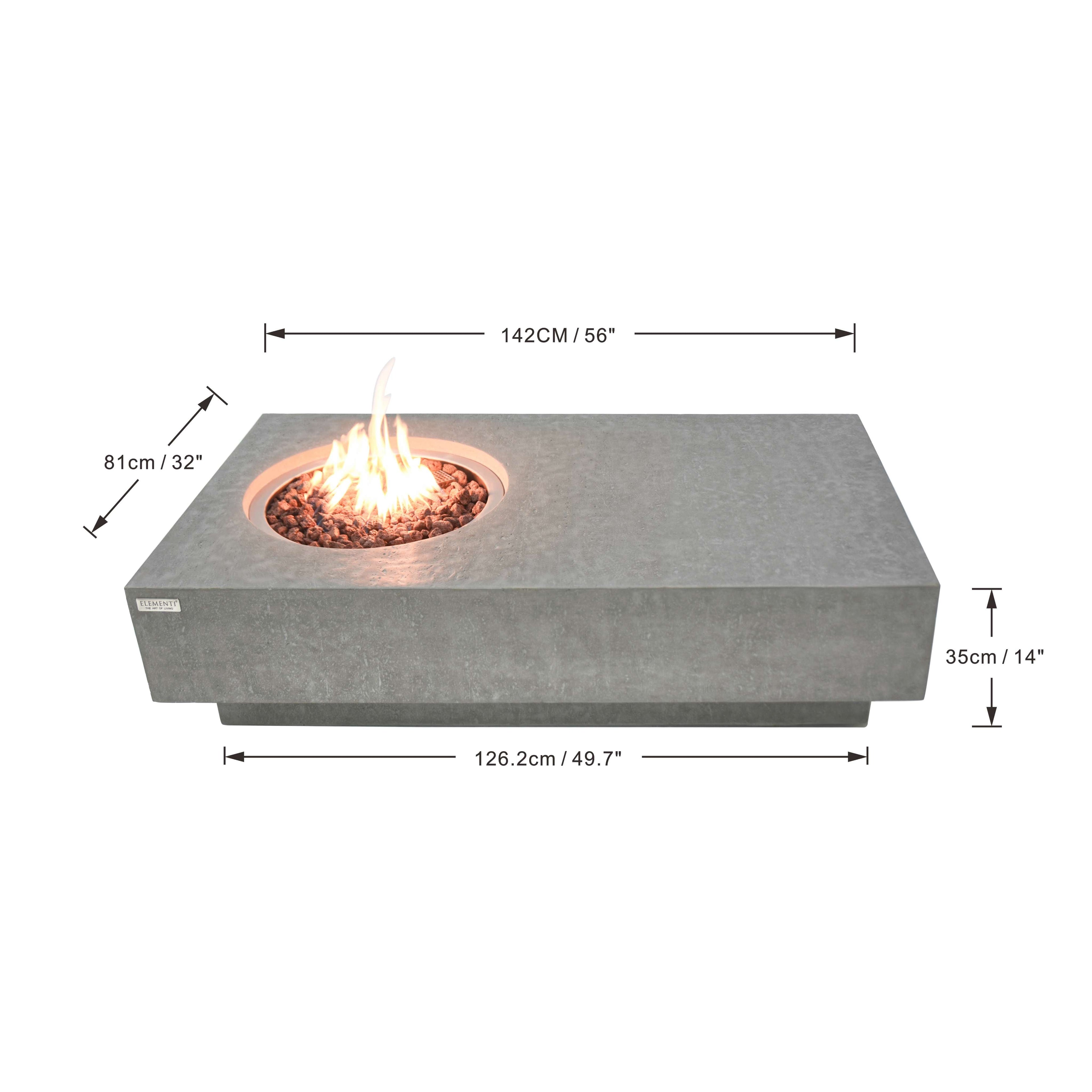 Elementi Metropolis Fire Table