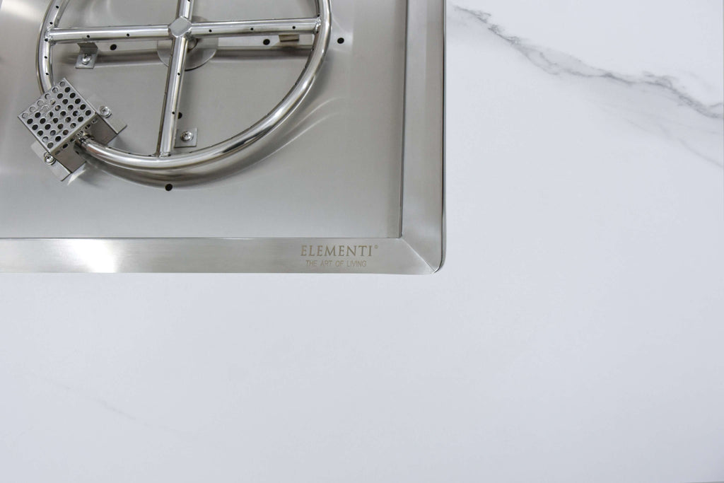 Elementi Plus Annecy Marble Porcelain Fire Table