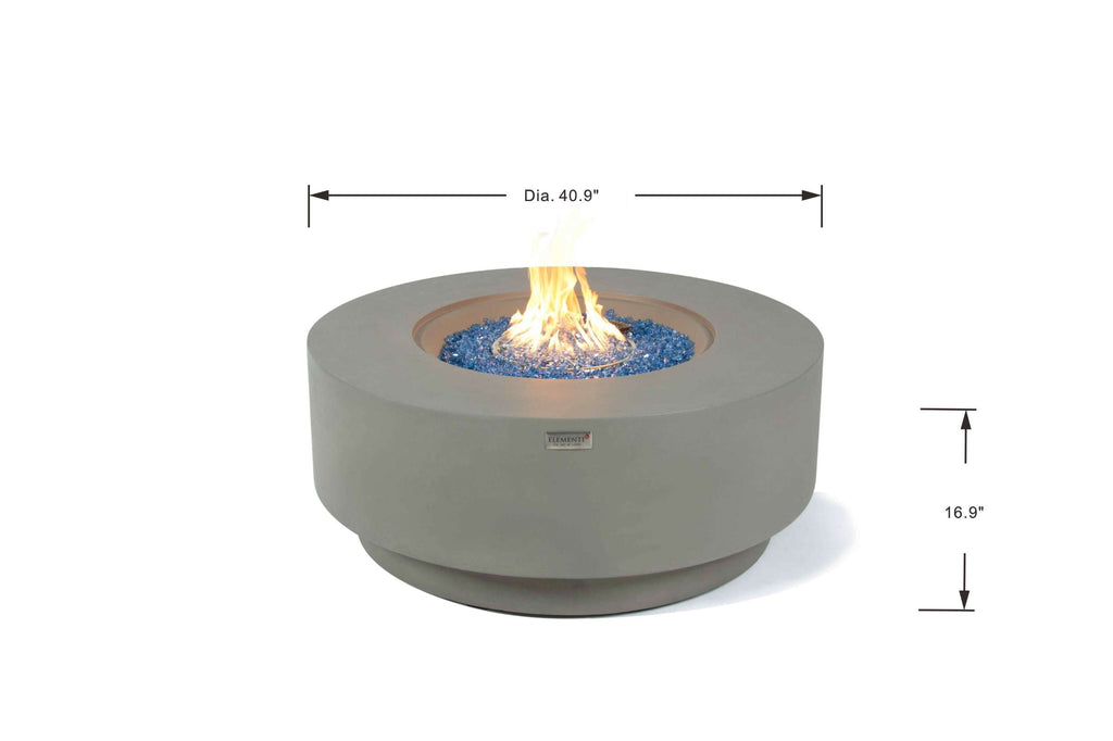 Elementi Plus Colosseo Round Concrete Fire Pit Table
