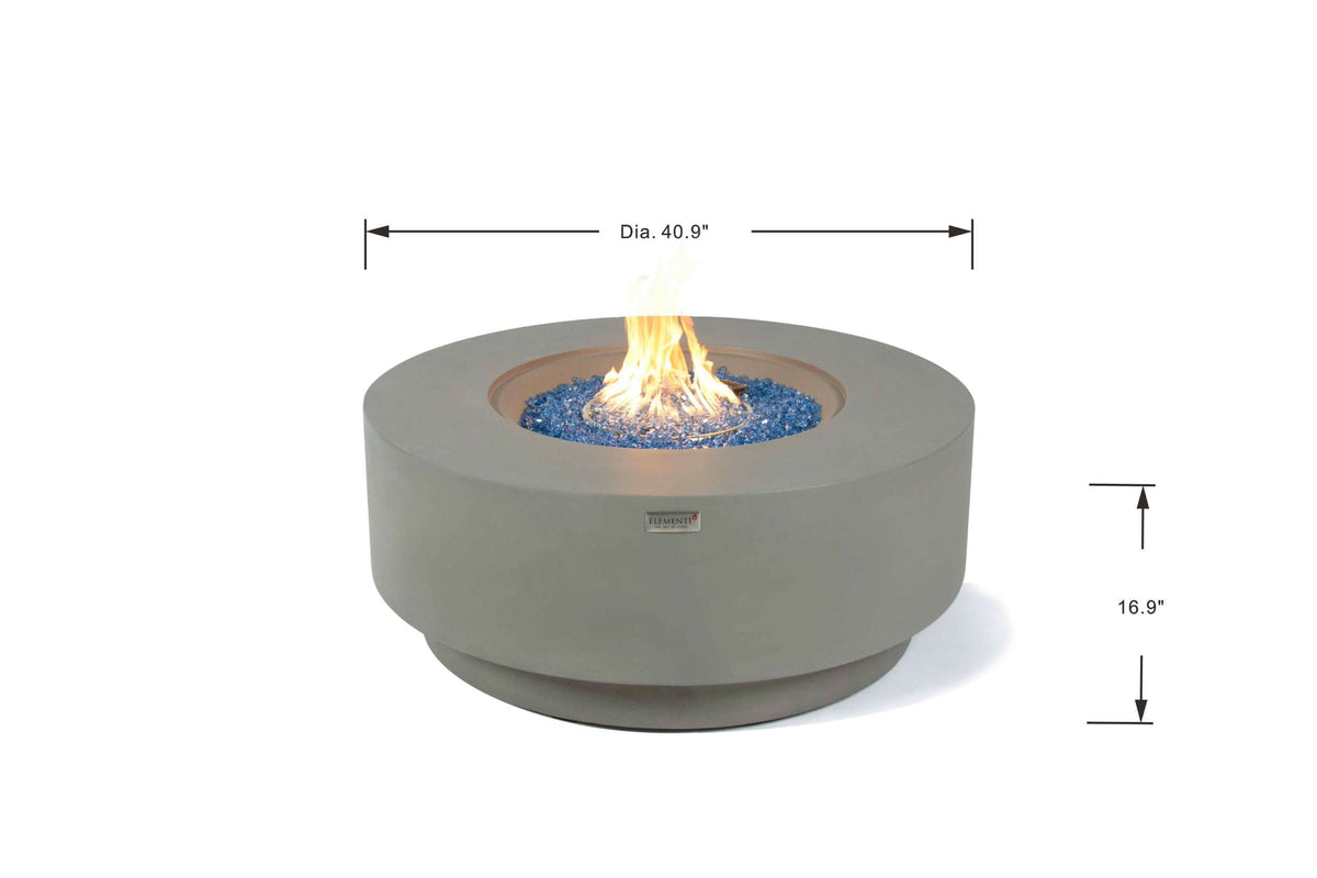Elementi Plus Colosseo Round Concrete Fire Pit Table