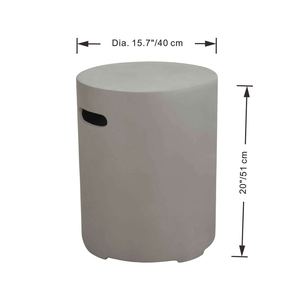 Elementi Plus Colosseo Round Concrete Fire Pit Table
