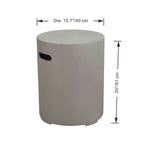 Elementi Plus Colosseo Round Concrete Fire Pit Table