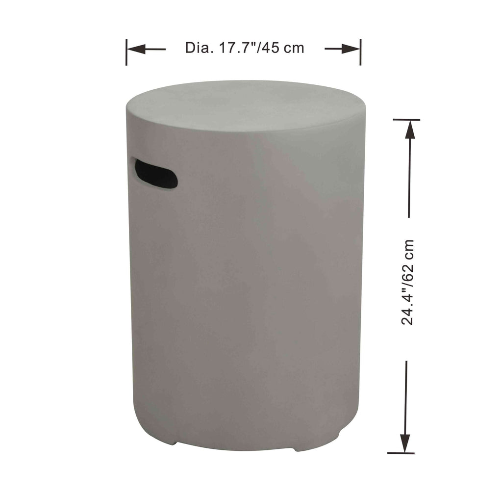Elementi Plus Colosseo Round Concrete Fire Pit Table