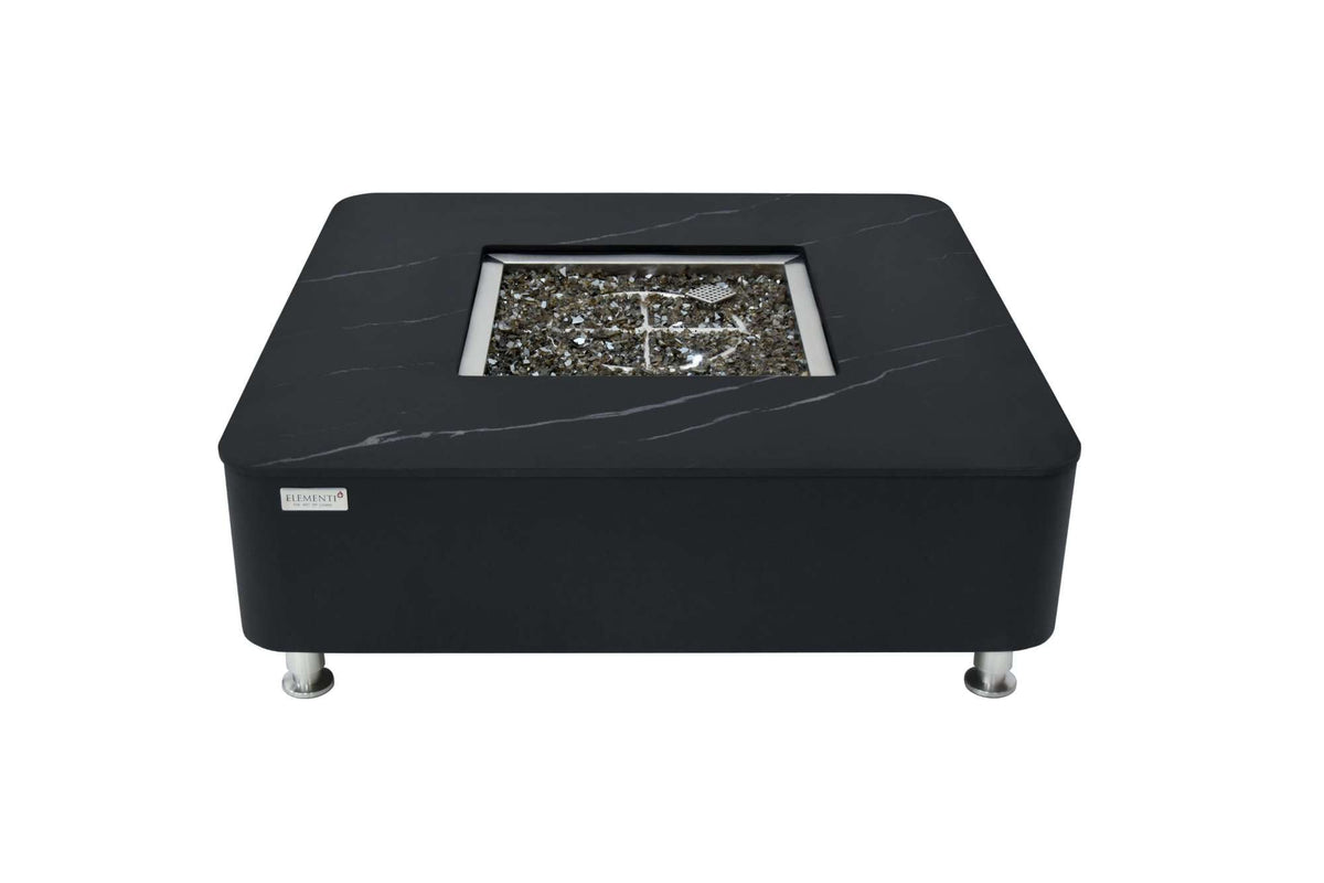 Elementi Plus Copenhagen Marble Porcelain Fire Table
