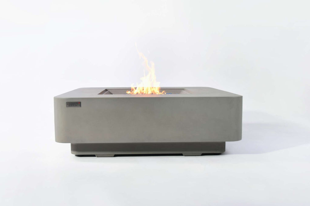 Elementi Plus Lucerne Square Concrete Fire Pit Table