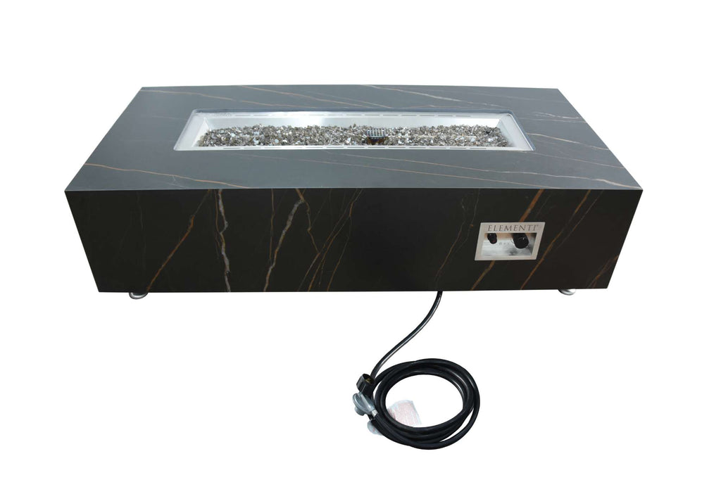 Elementi Plus Varna Marble Porcelain Fire Table
