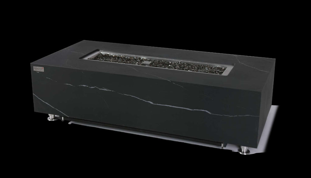 Elementi Plus Varna Marble Porcelain Fire Table