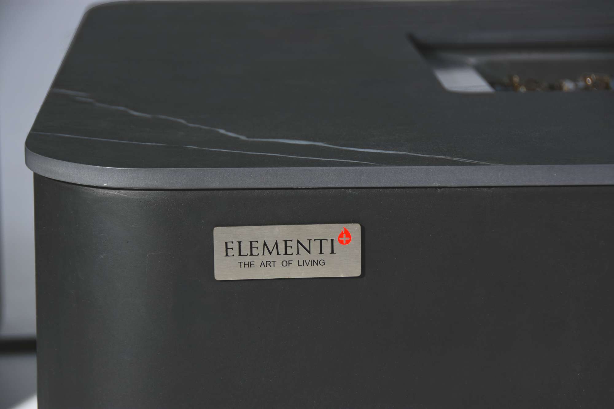 Elementi Plus Varna Marble Porcelain Fire Table