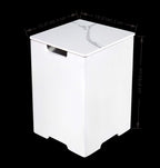 Elementi Plus Athens Rectangular Marble Concrete Base Fire Pit Table