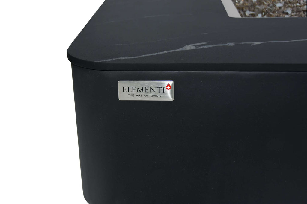 Elementi Plus Copenhagen Marble Porcelain Fire Table