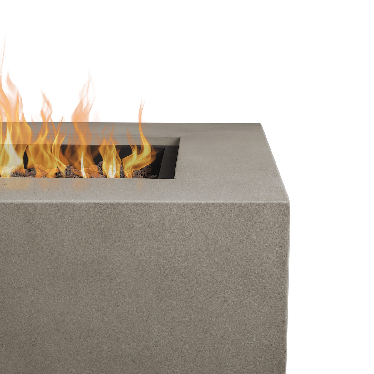 Real Flame Aegean Square Propane or Natural Gas Fire Pit Table