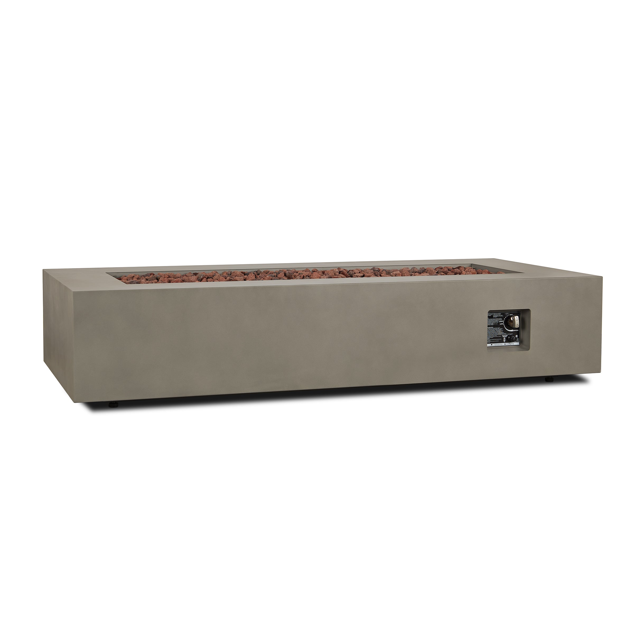 Real Flame Aegean 70" Rectangle Propane or Natural Gas Fire Pit Table