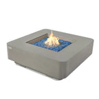 Elementi Plus Lucerne Square Concrete Fire Pit Table