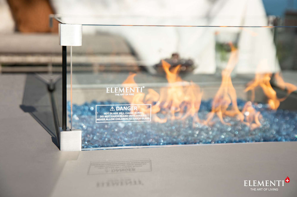 Elementi Plus Lucerne Square Concrete Fire Pit Table