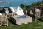 Elementi Plus Lucerne Square Concrete Fire Pit Table