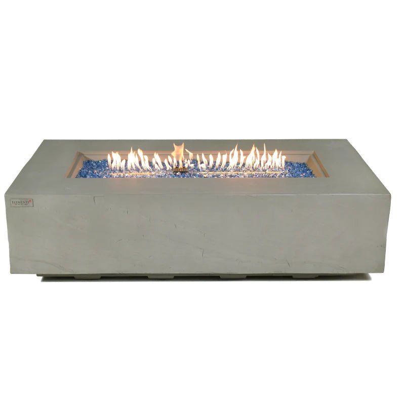 Elementi Plus Meteora Rectangular Concrete Fire Pit Table