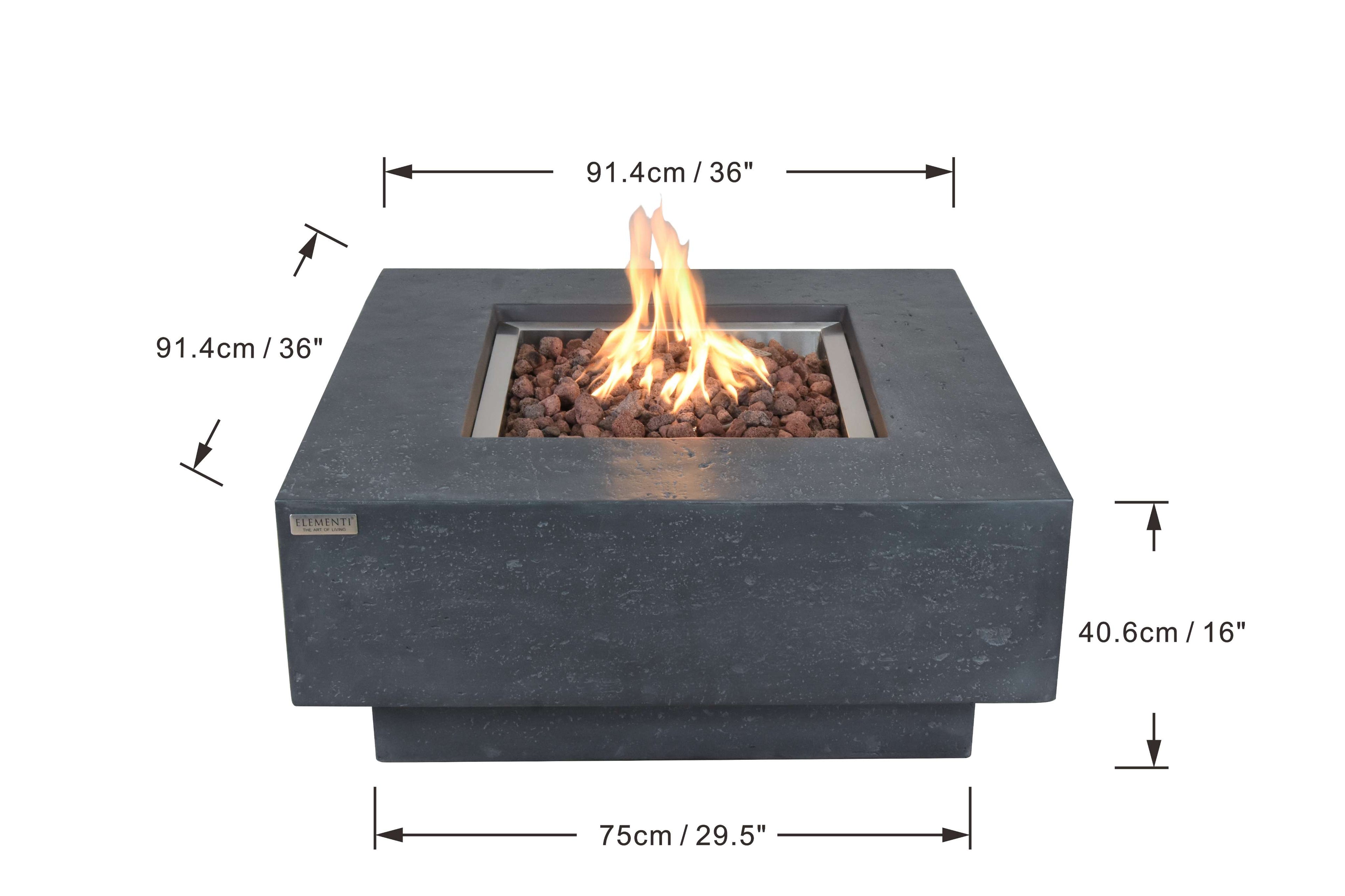 Elementi Manhattan Fire Table